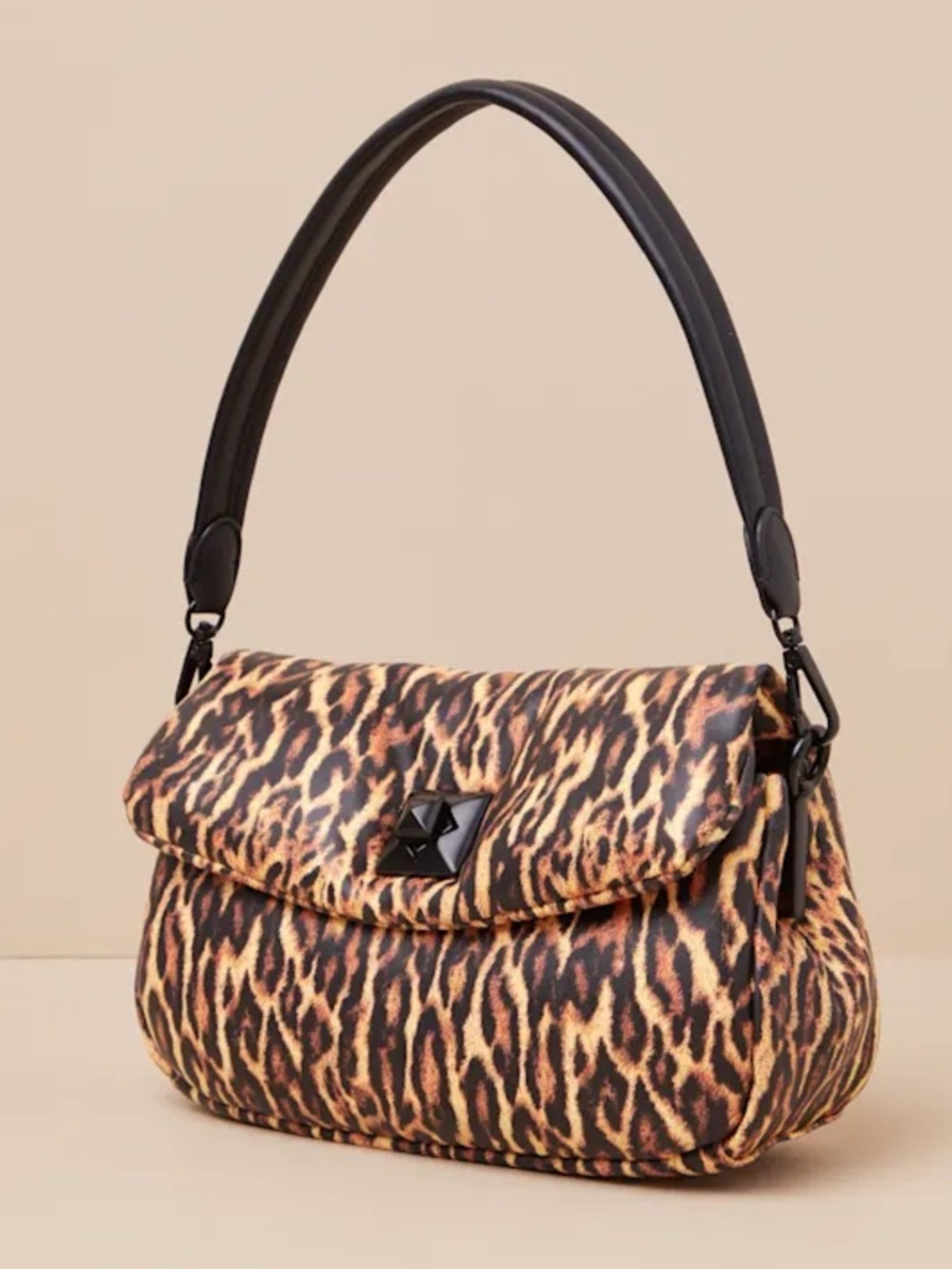 Betsey Johnson Leopard Print Crossbody Bag - Black/Brown